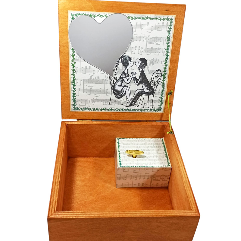 Carillon scatola portagioie “Innamorati di Peynet”