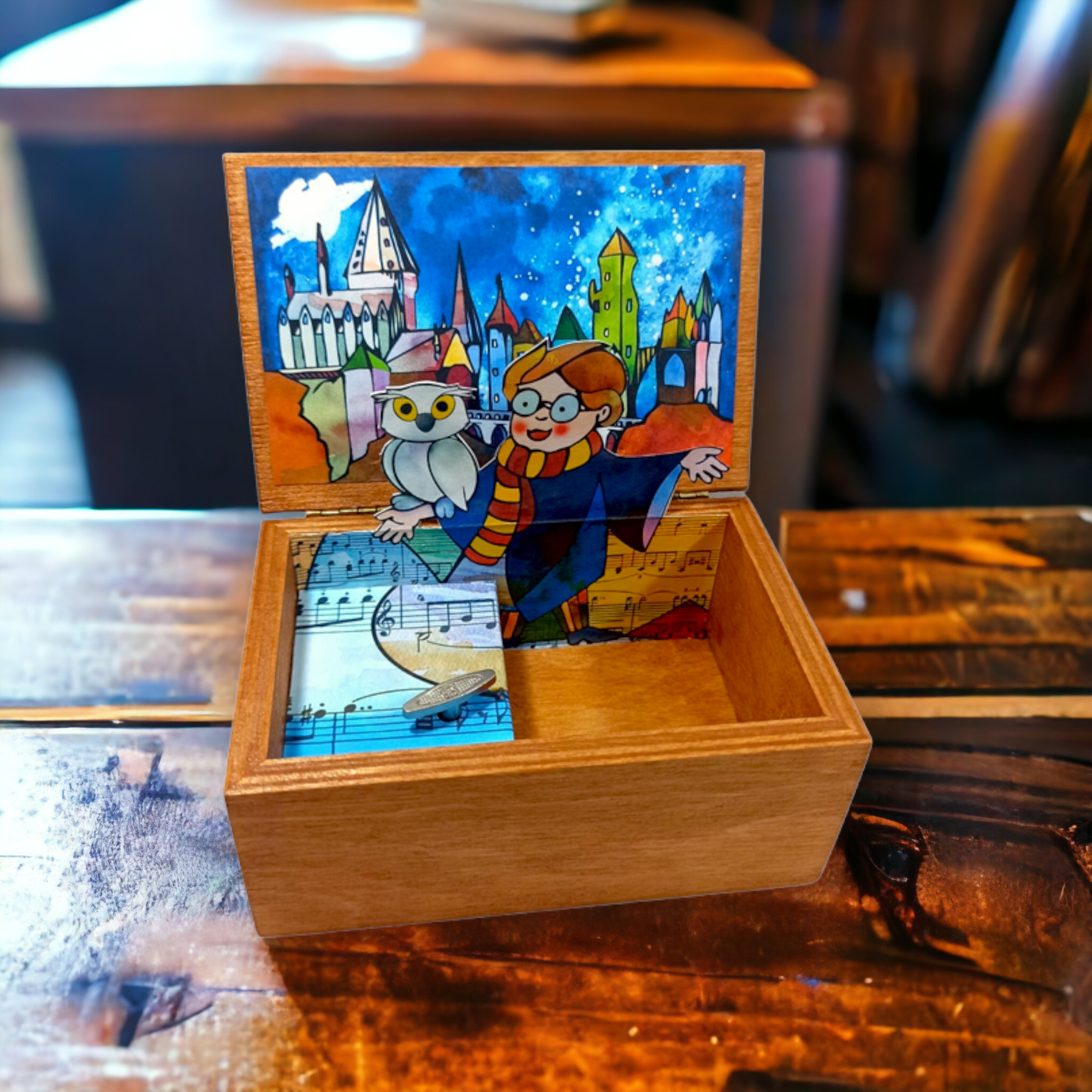 Carillon scatola portagioie pop-up Harry Potter